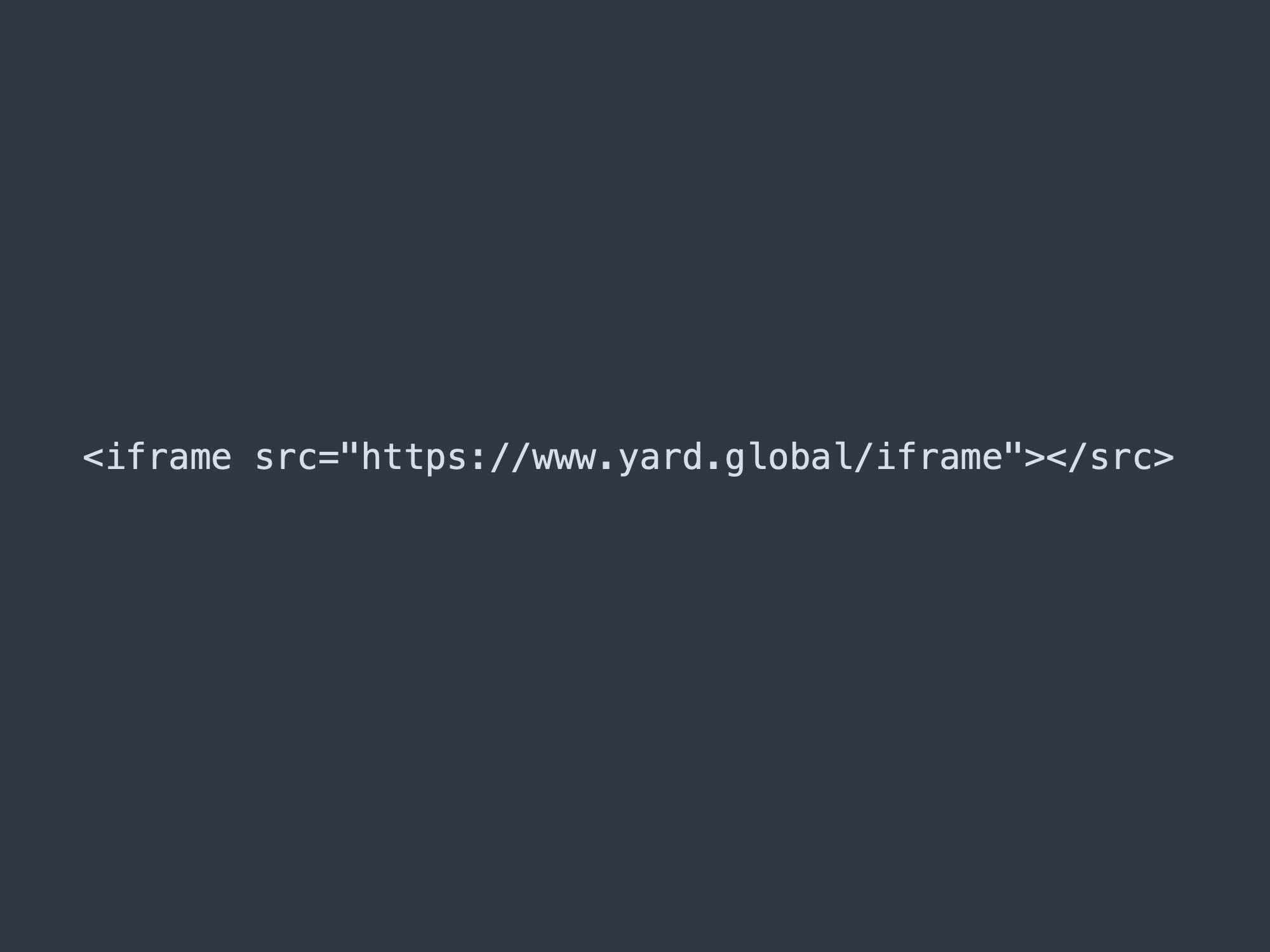Yard Calendar launched as iFrame Integration